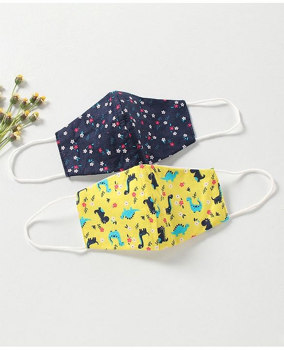 Babyhug Anti-Viral Carbon Filter Face Mask Multicolour - Pack of 2