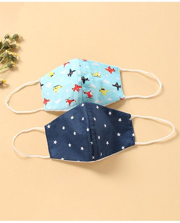 Babyhug Anti-Viral Carbon Filter Face Mask Multicolour - Pack of 2