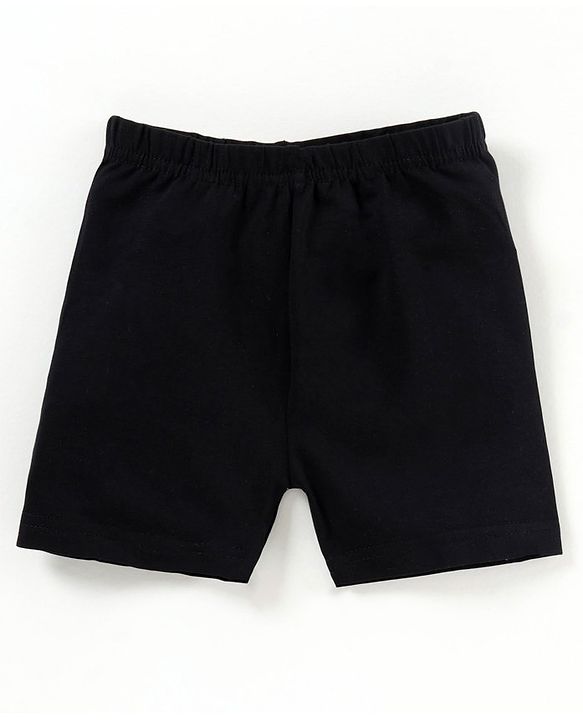 Babyhug Solid Color Cycling Shorts Pack of 3 - Black