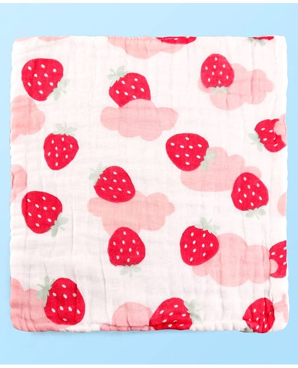 Babyhug 6 Layer Muslin Wash Cloth Pack of 5 - Multicolor(Print May Vary)