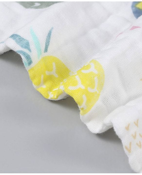Babyhug 6 Layer Muslin Wash Cloth Pack of 5 - Multicolor(Print May Vary)