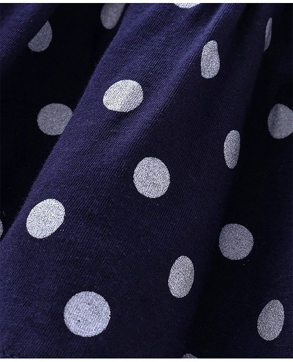 Pine Kids Polka Dot Skirt with Inner Shorts and Biowash - Navy Blue