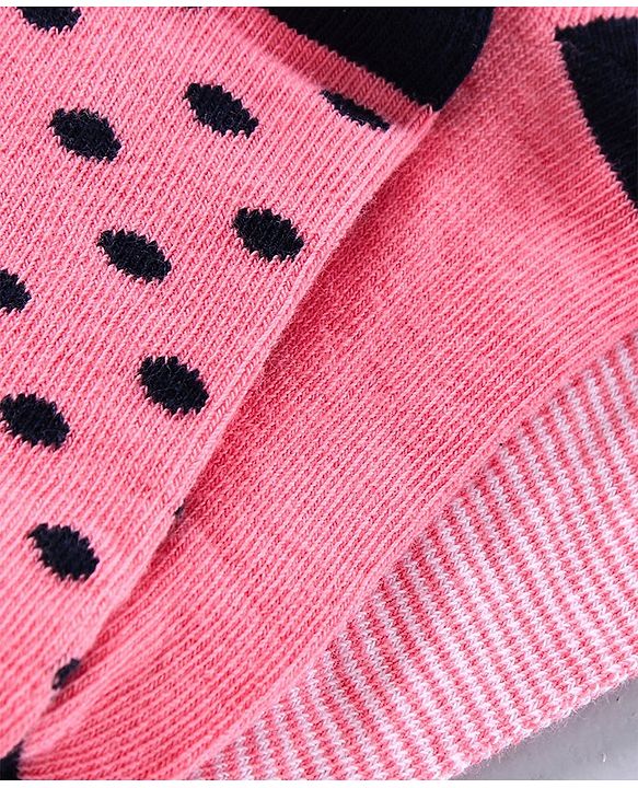 Pine Kids Anti Bacterial Ankle Length Socks Pair of 3 - Pink
