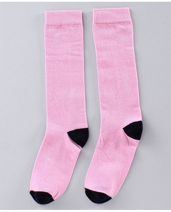 Pine Kids Mid Calf Socks Heart Design Pack of 3 - Pink White Navy Blue
