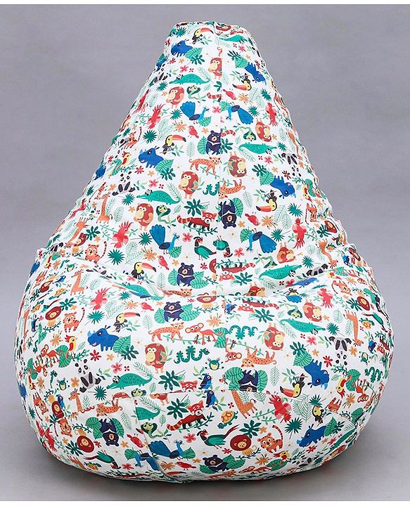 Pine Kids Printed Bean Bag Without Beans - Multicolor