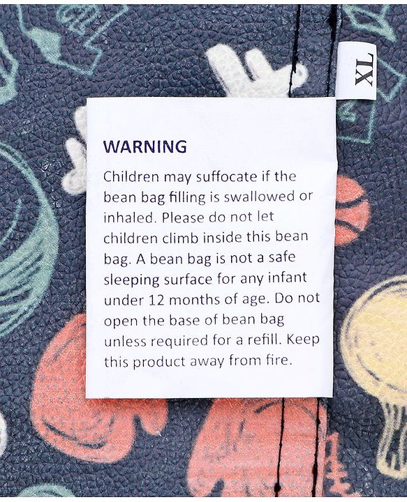 Pine Kids Printed Bean Bag Without Beans - Multicolor