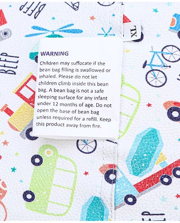 Pine Kids Printed Bean Bag Without Beans - Multicolor