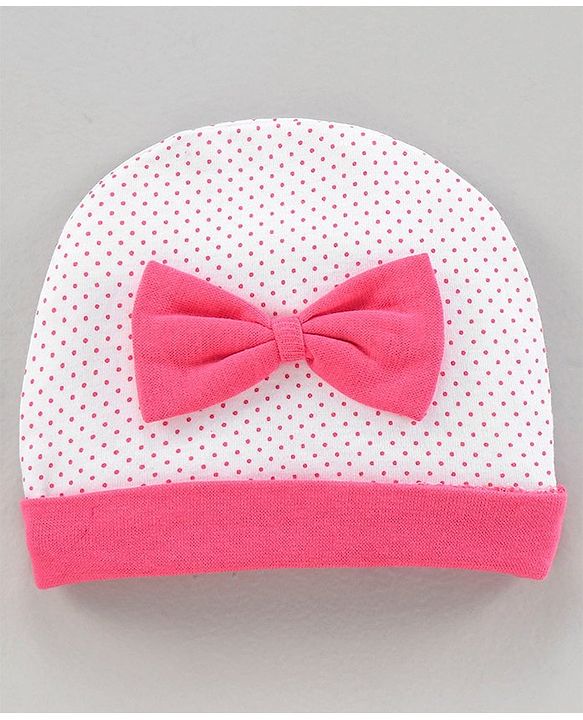 Babyhug 100% Cotton Caps Pack of 2 - Pink