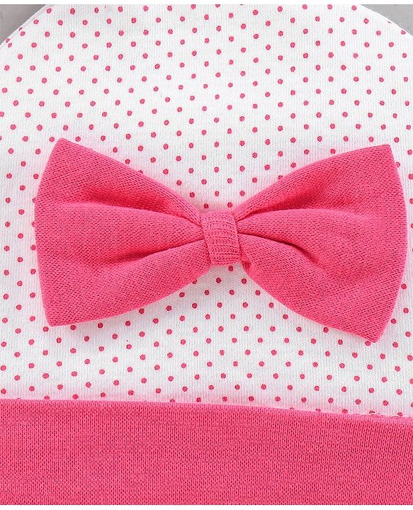 Babyhug 100% Cotton Caps Pack of 2 - Pink