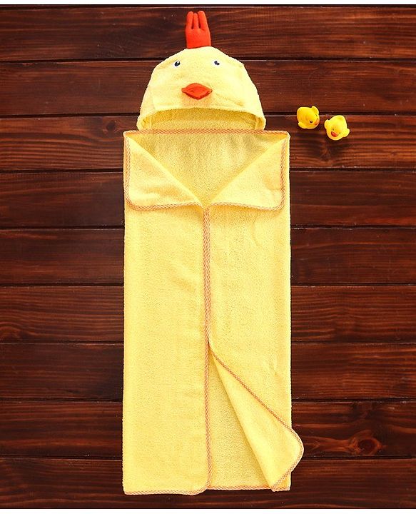 Babyhug Duck Hooded Bath Towel - Yellow