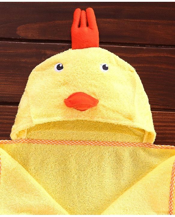 Babyhug Duck Hooded Bath Towel - Yellow