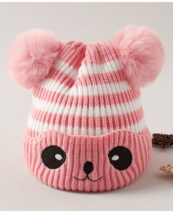 Babyhug Woollen Cap Pink - Diameter 12 cm