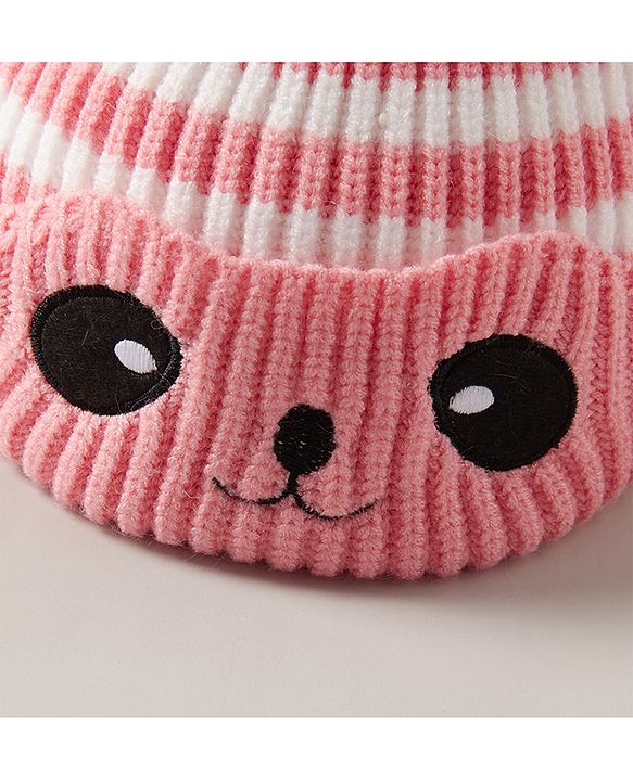 Babyhug Woollen Cap Pink - Diameter 12 cm