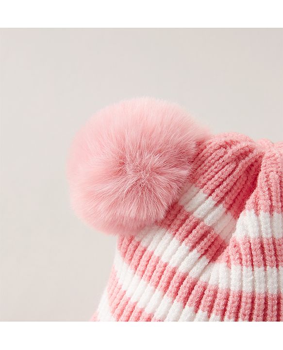 Babyhug Woollen Cap Pink - Diameter 12 cm