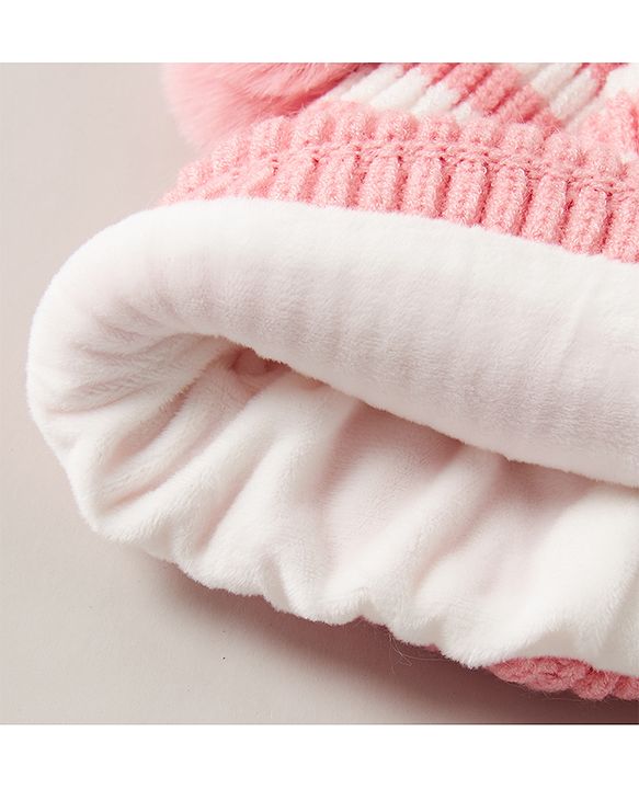 Babyhug Woollen Cap Pink - Diameter 12 cm