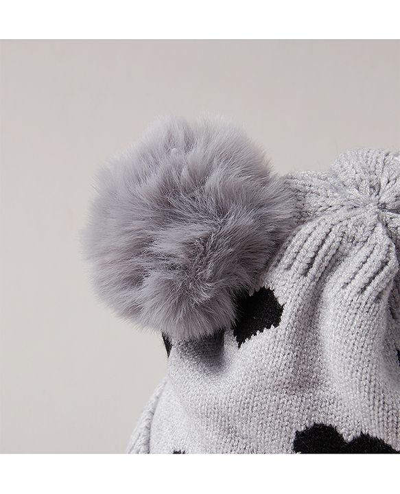 Babyhug Woollen Cap Grey - Diameter 12 cm