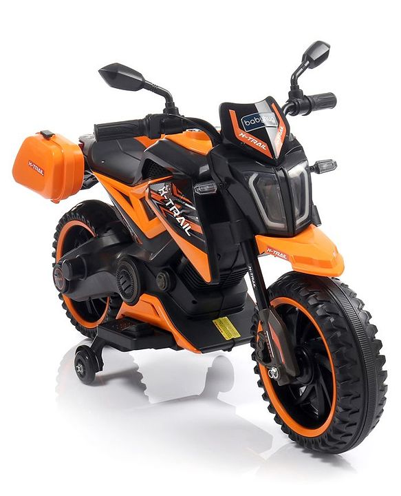 Babyhug KTM Battery Operated Ride On Bike With Music & Lights - Orange| With Music & Lights| Pre-loaded Music with USB & AUX| Easy to Assemble| Comfortable Seat| Easy to Operate| Rechargeable Battery