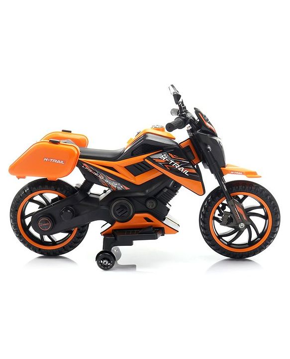 Babyhug KTM Battery Operated Ride On Bike With Music & Lights - Orange| With Music & Lights| Pre-loaded Music with USB & AUX| Easy to Assemble| Comfortable Seat| Easy to Operate| Rechargeable Battery
