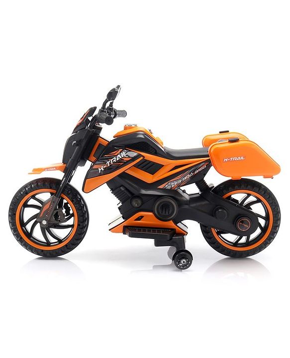 Babyhug KTM Battery Operated Ride On Bike With Music & Lights - Orange| With Music & Lights| Pre-loaded Music with USB & AUX| Easy to Assemble| Comfortable Seat| Easy to Operate| Rechargeable Battery