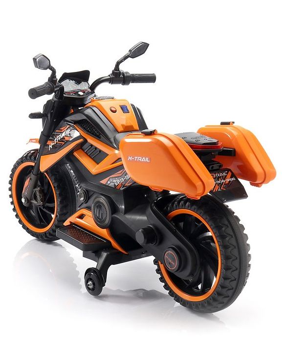 Babyhug KTM Battery Operated Ride On Bike With Music & Lights - Orange| With Music & Lights| Pre-loaded Music with USB & AUX| Easy to Assemble| Comfortable Seat| Easy to Operate| Rechargeable Battery