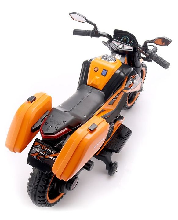 Babyhug KTM Battery Operated Ride On Bike With Music & Lights - Orange| With Music & Lights| Pre-loaded Music with USB & AUX| Easy to Assemble| Comfortable Seat| Easy to Operate| Rechargeable Battery