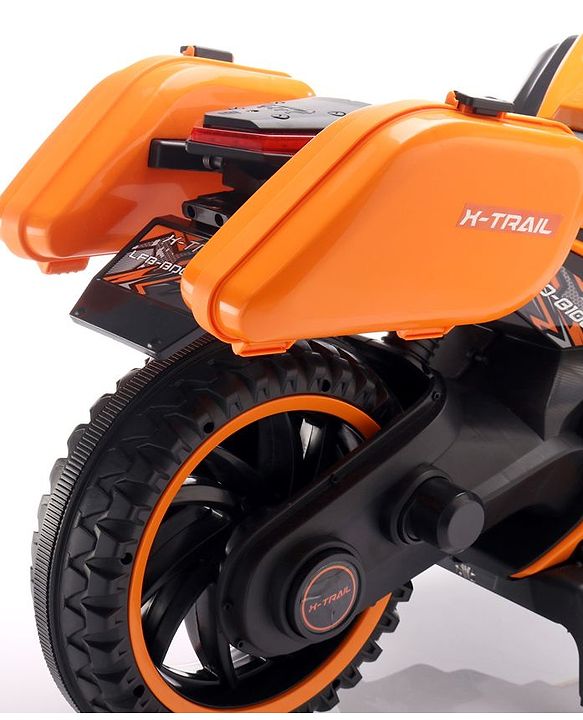 Babyhug KTM Battery Operated Ride On Bike With Music & Lights - Orange| With Music & Lights| Pre-loaded Music with USB & AUX| Easy to Assemble| Comfortable Seat| Easy to Operate| Rechargeable Battery