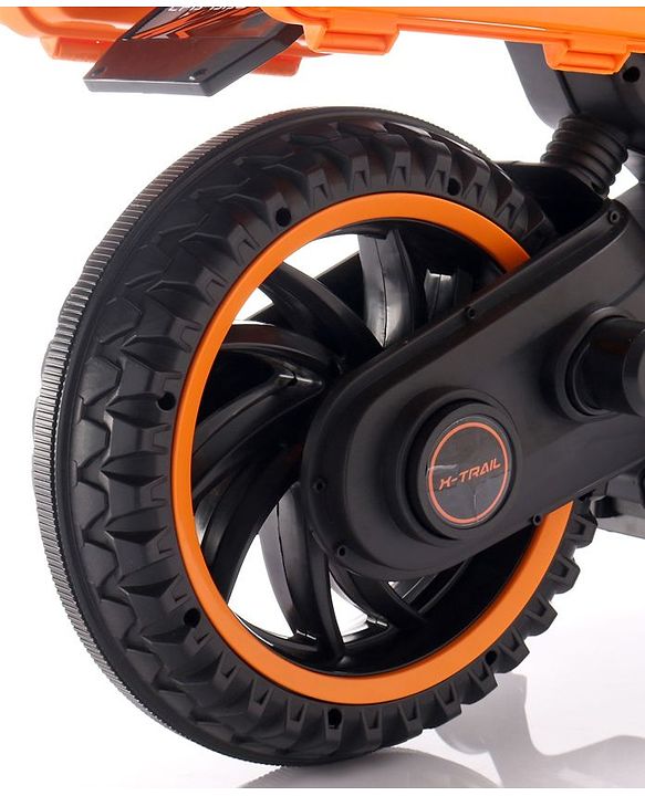 Babyhug KTM Battery Operated Ride On Bike With Music & Lights - Orange| With Music & Lights| Pre-loaded Music with USB & AUX| Easy to Assemble| Comfortable Seat| Easy to Operate| Rechargeable Battery