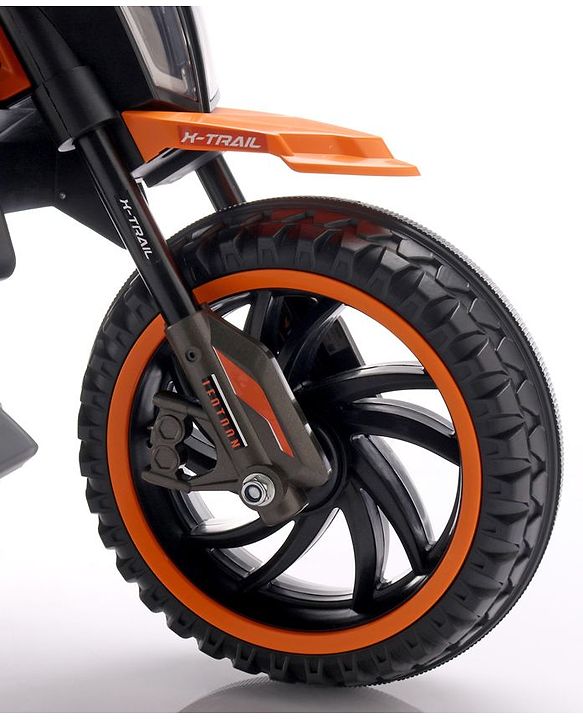 Babyhug KTM Battery Operated Ride On Bike With Music & Lights - Orange| With Music & Lights| Pre-loaded Music with USB & AUX| Easy to Assemble| Comfortable Seat| Easy to Operate| Rechargeable Battery