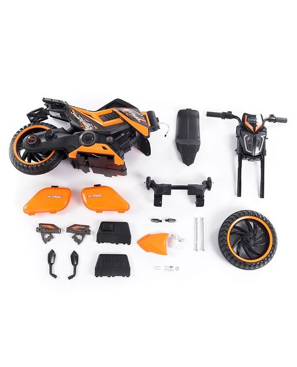 Babyhug KTM Battery Operated Ride On Bike With Music & Lights - Orange| With Music & Lights| Pre-loaded Music with USB & AUX| Easy to Assemble| Comfortable Seat| Easy to Operate| Rechargeable Battery