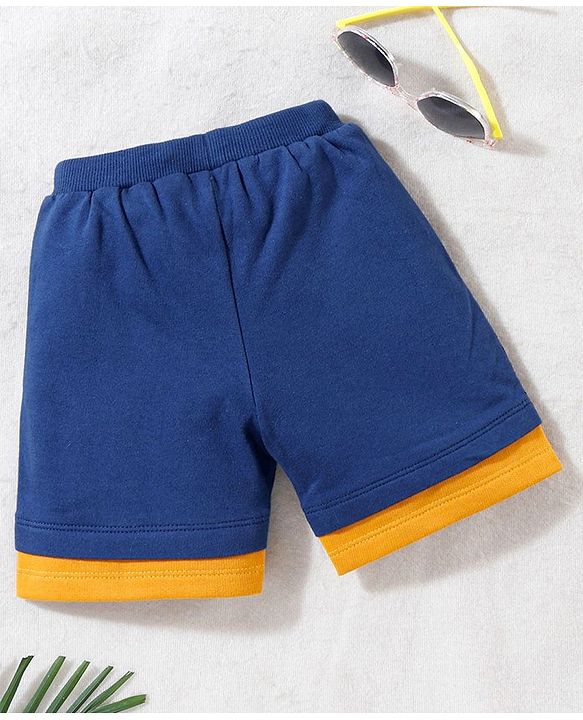 Babyhug Regular Fit Printed Shorts - Blue