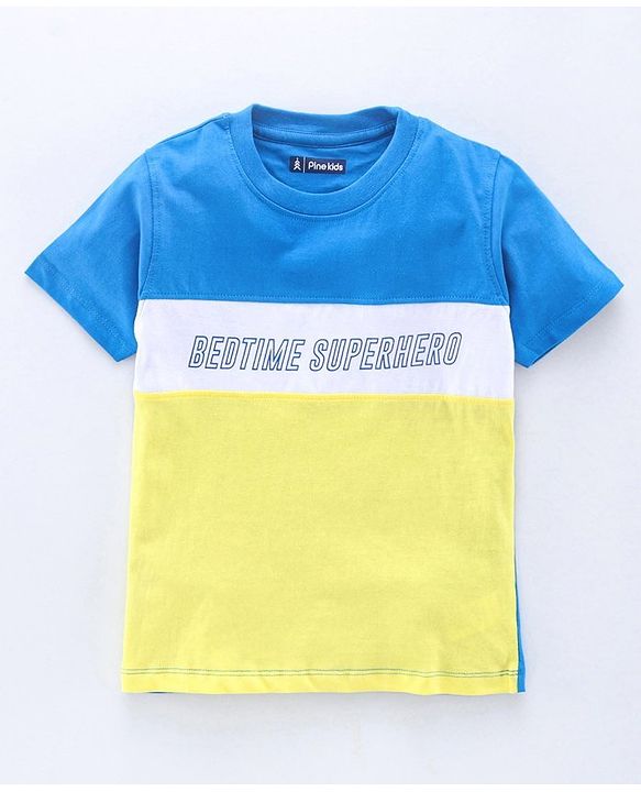 Pine Kids Biowashed Tee & Pajama Set - Blue