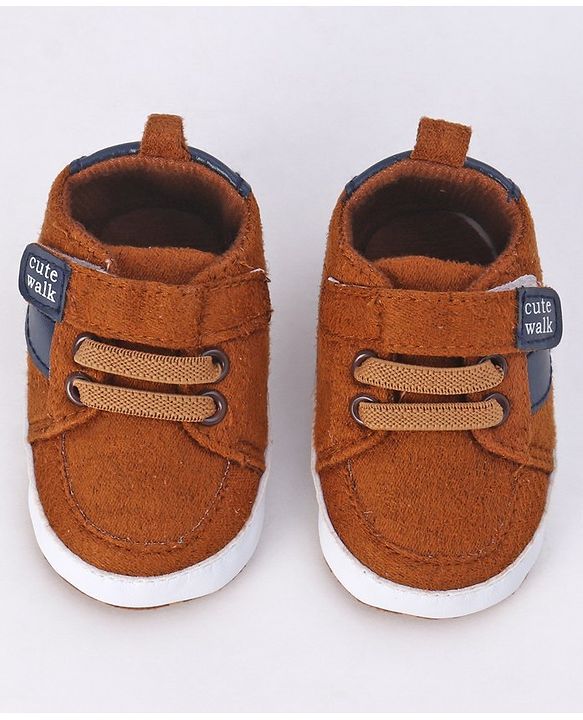 Cute Walk by Babyhug Shoes Style Booties - Brown