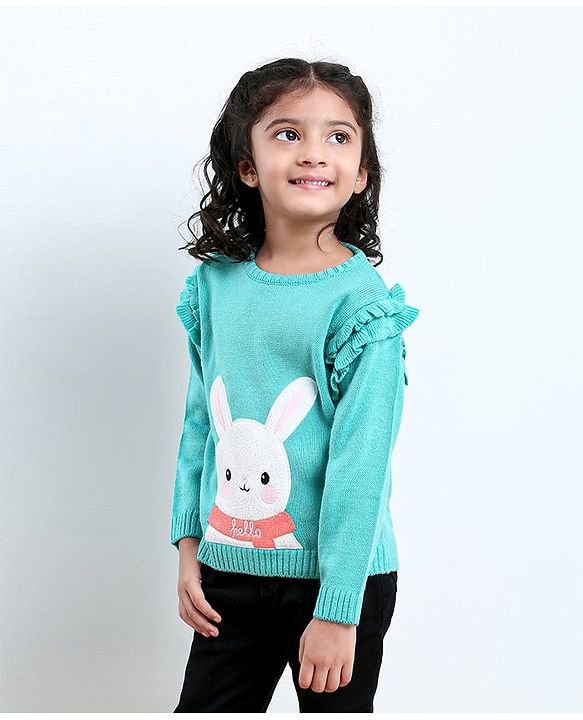 Babyhug Full Sleeves Pullover Sweater - Blue