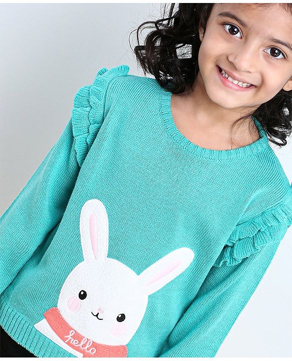 Babyhug Full Sleeves Pullover Sweater - Blue