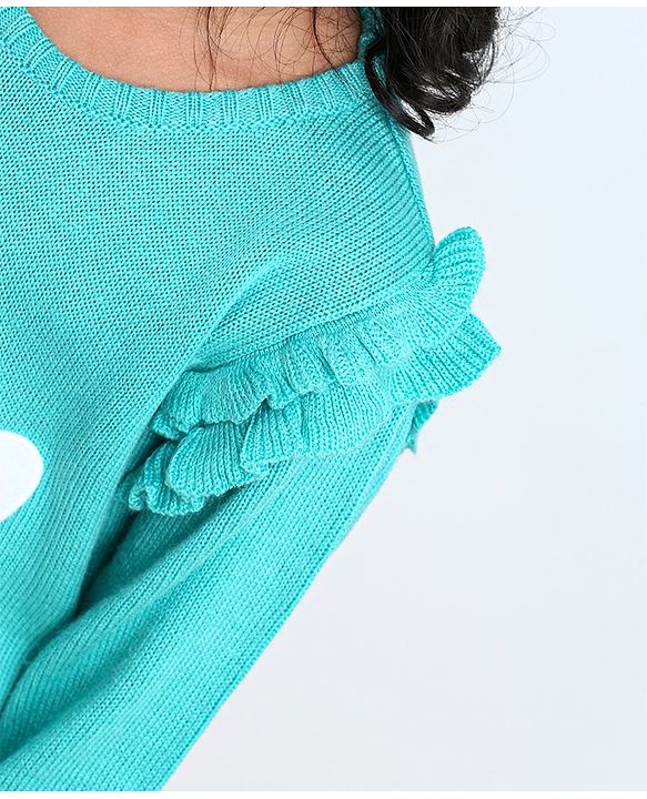 Babyhug Full Sleeves Pullover Sweater - Blue