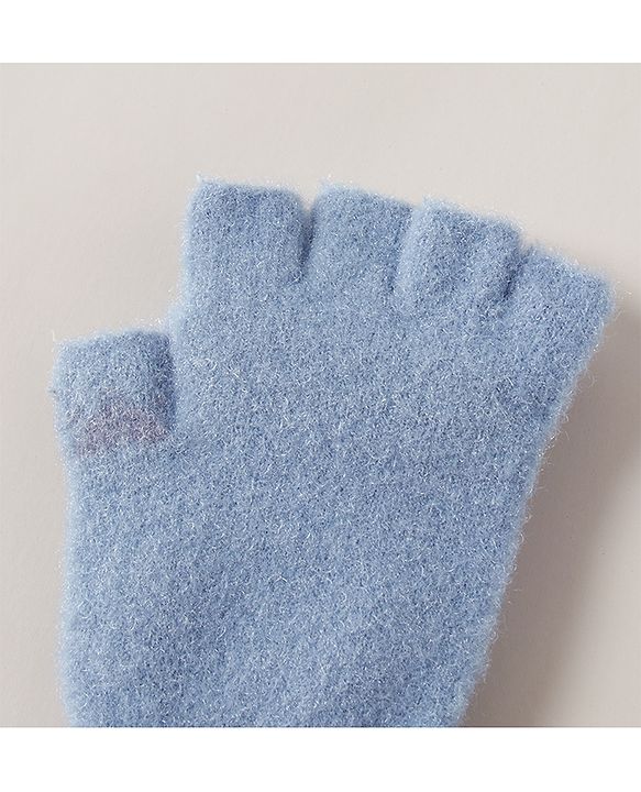 Babyhug Woollen Gloves Animal Design - Blue