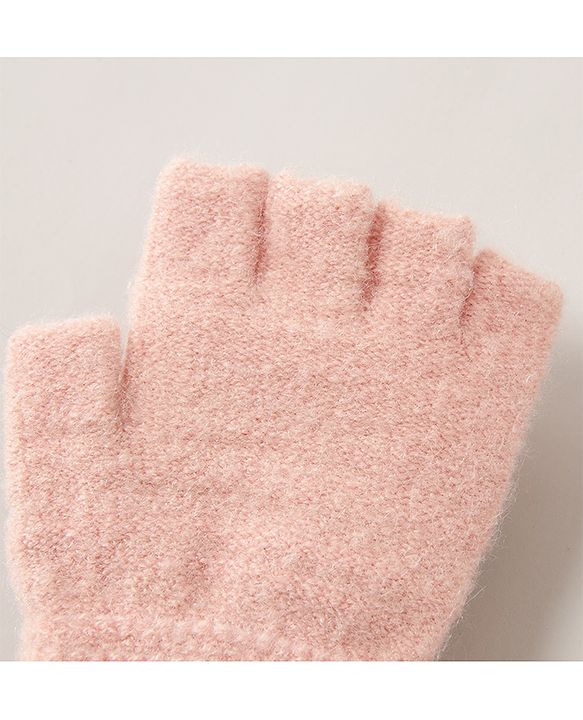 Babyhug Woollen Gloves Puppy Design - Pink