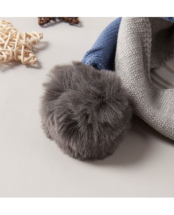 Babyhug Woollen Cap Glove & Muffler Set - Blue