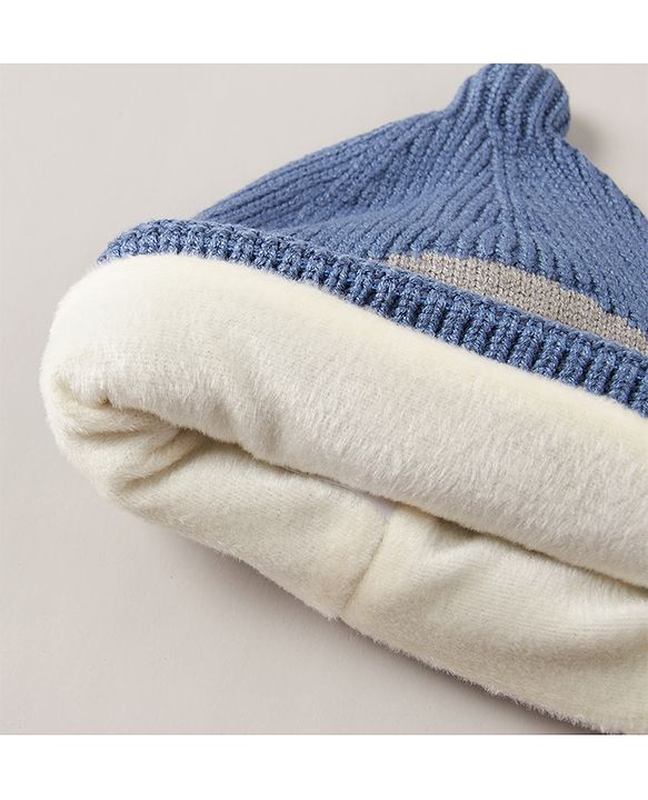 Babyhug Woollen Cap Glove & Muffler Set - Blue