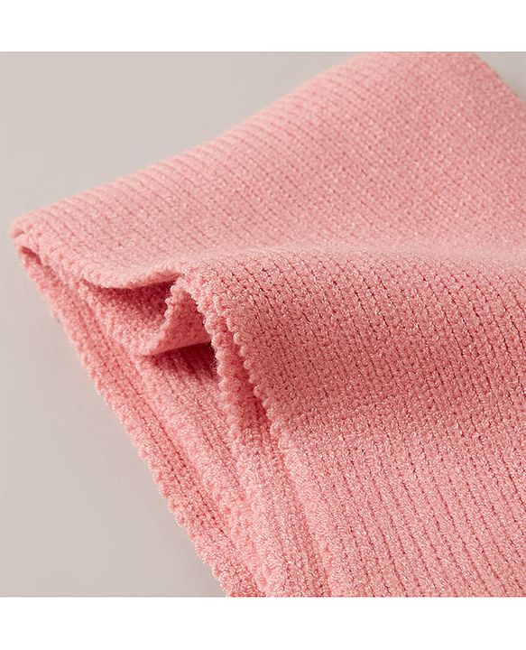 Babyhug Woollen Cap Gloves and Muffler Set Pink - Diameter 11 cm