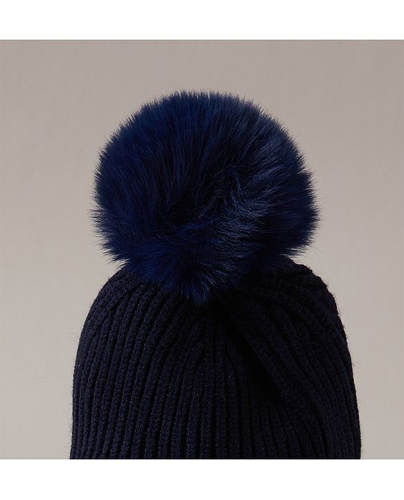 Babyhug Woollen Cap Gloves and Muffler Set Blue - Diameter 12 cm