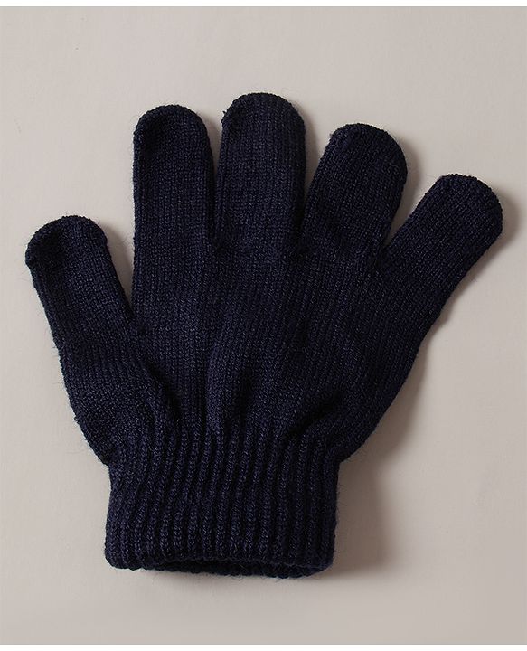 Babyhug Woollen Cap Gloves and Muffler Set Blue - Diameter 12 cm