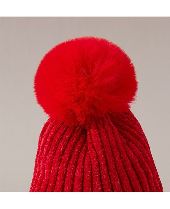 Babyhug Woollen Cap Muffler & Gloves Red - Diameter 13 cm