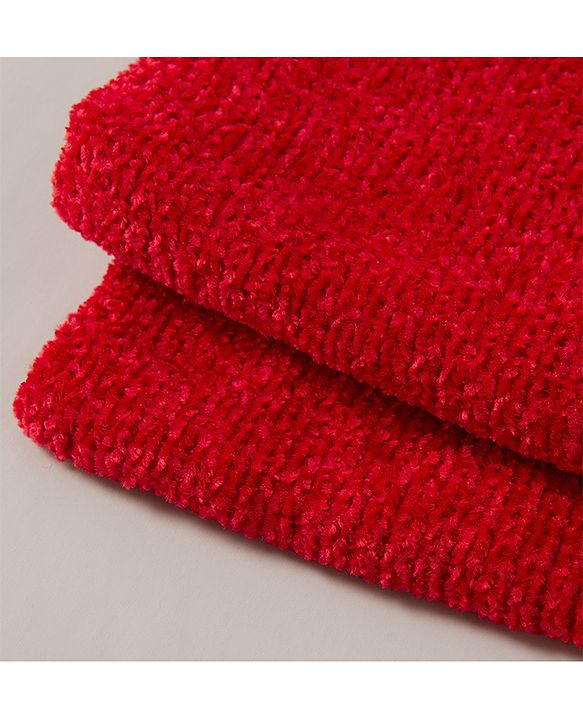Babyhug Woollen Cap Muffler & Gloves Red - Diameter 13 cm