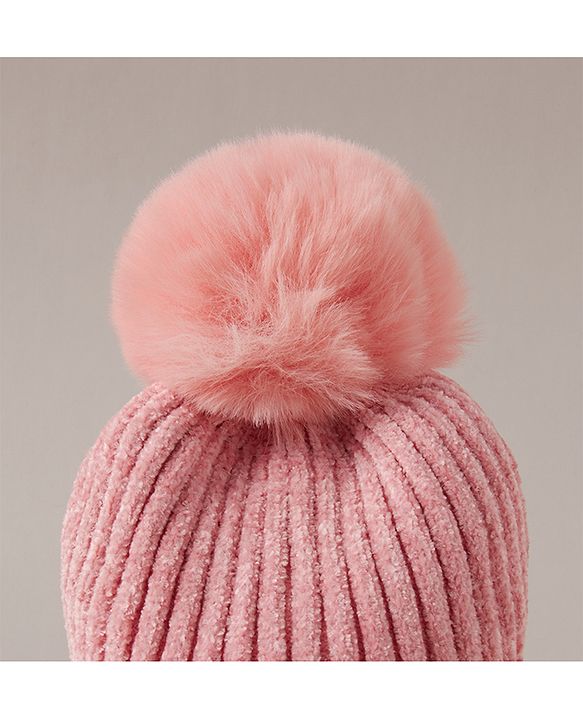 Babyhug Woollen Cap Muffler & Gloves Red - Diameter 13 cm