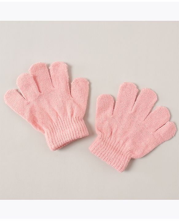 Babyhug Woollen Cap Glove & Muffler Sets - Pink