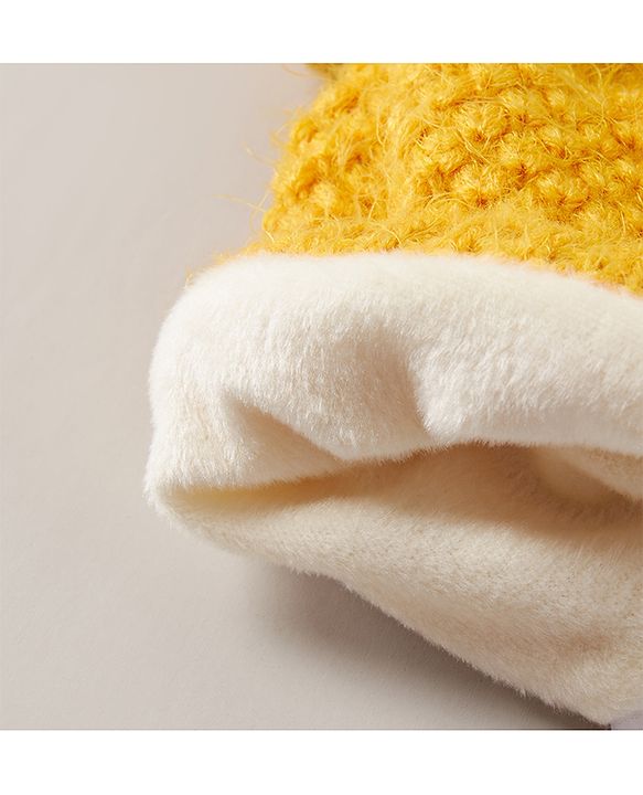 Babyhug Woollen Cap Glove & Muffler Sets - Yellow