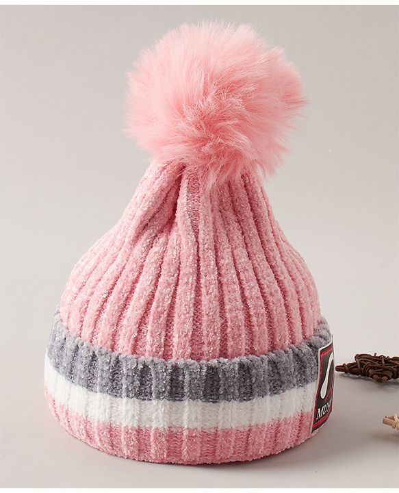 Babyhug Woollen Cap Pink - Diameter 12 cm