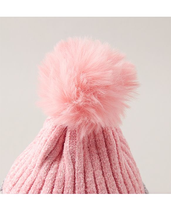 Babyhug Woollen Cap Pink - Diameter 12 cm