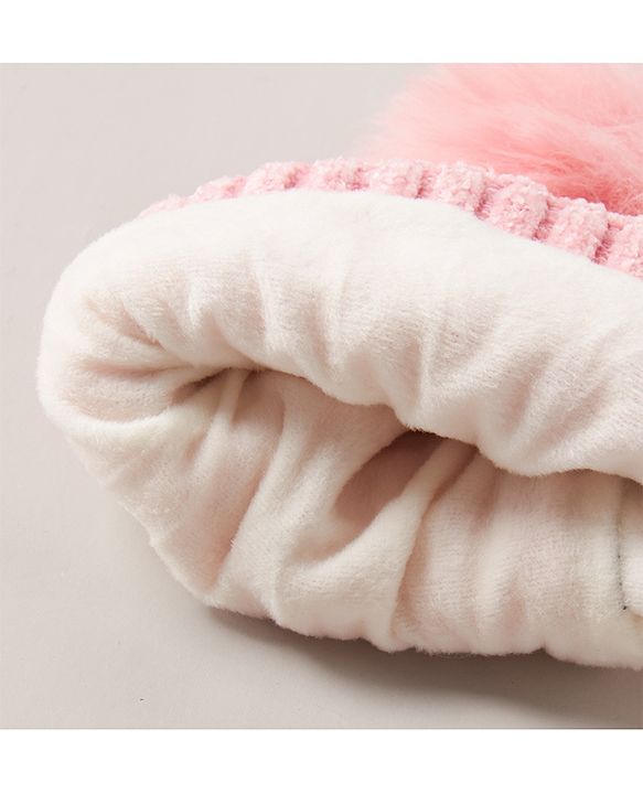 Babyhug Woollen Cap Pink - Diameter 12 cm